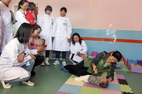 A caregiver training session on the mainland.